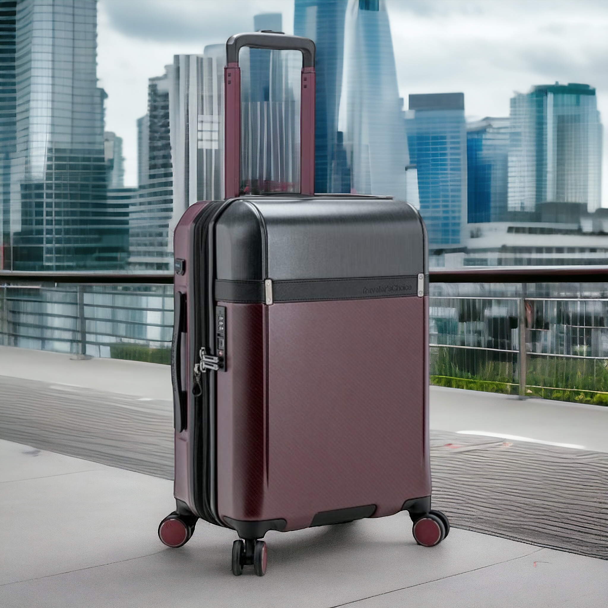 Traveler's Choice Vulkan Luggage | Premium ABS+PC Hard Shell Travel Case - Haris Luggage
