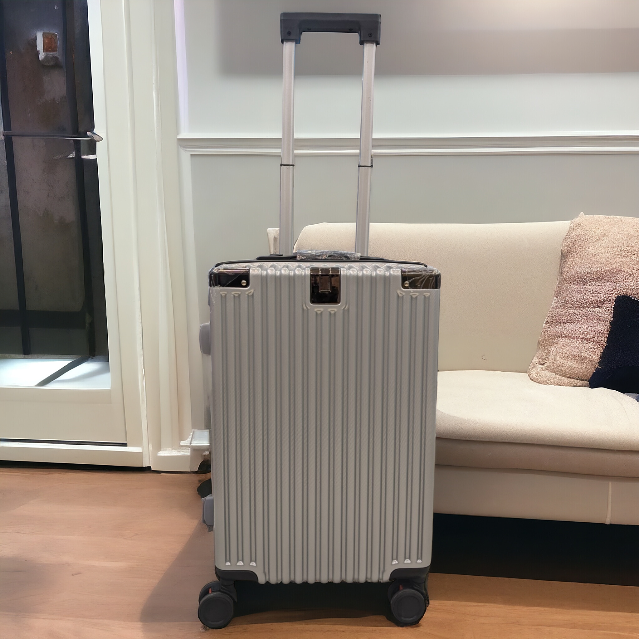 Aluminum Style Fiber Luggage | Carry-On Size - Detachable Wheels