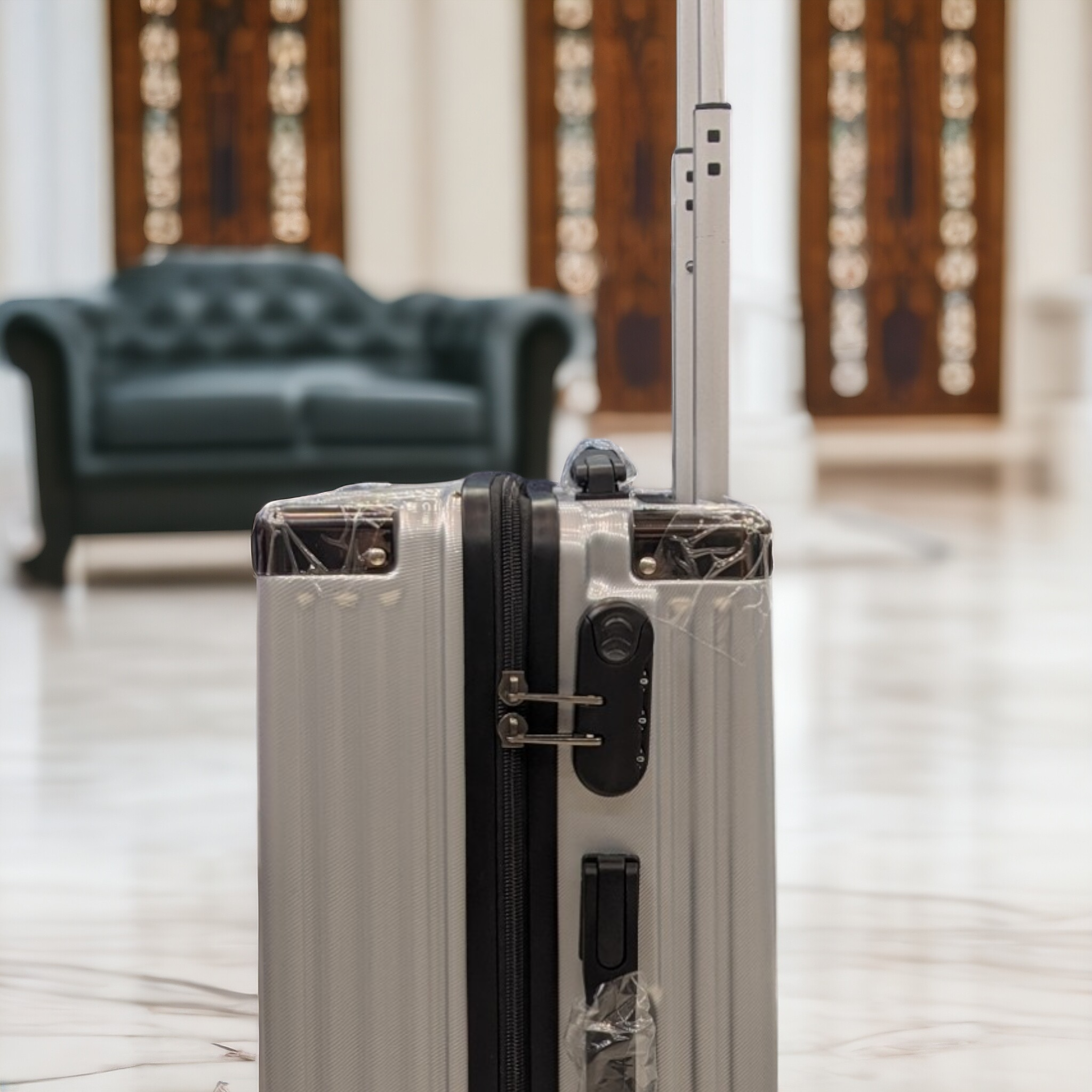 Aluminum Style Fiber Luggage | Carry-On Size - Detachable Wheels