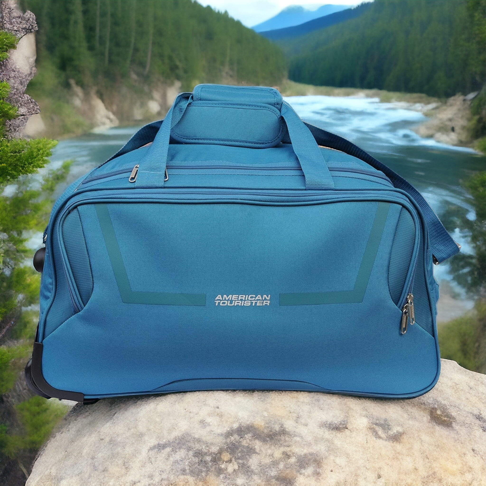 American Tourister Trolley Duffel Bag | Lightweight - Haris Luggage