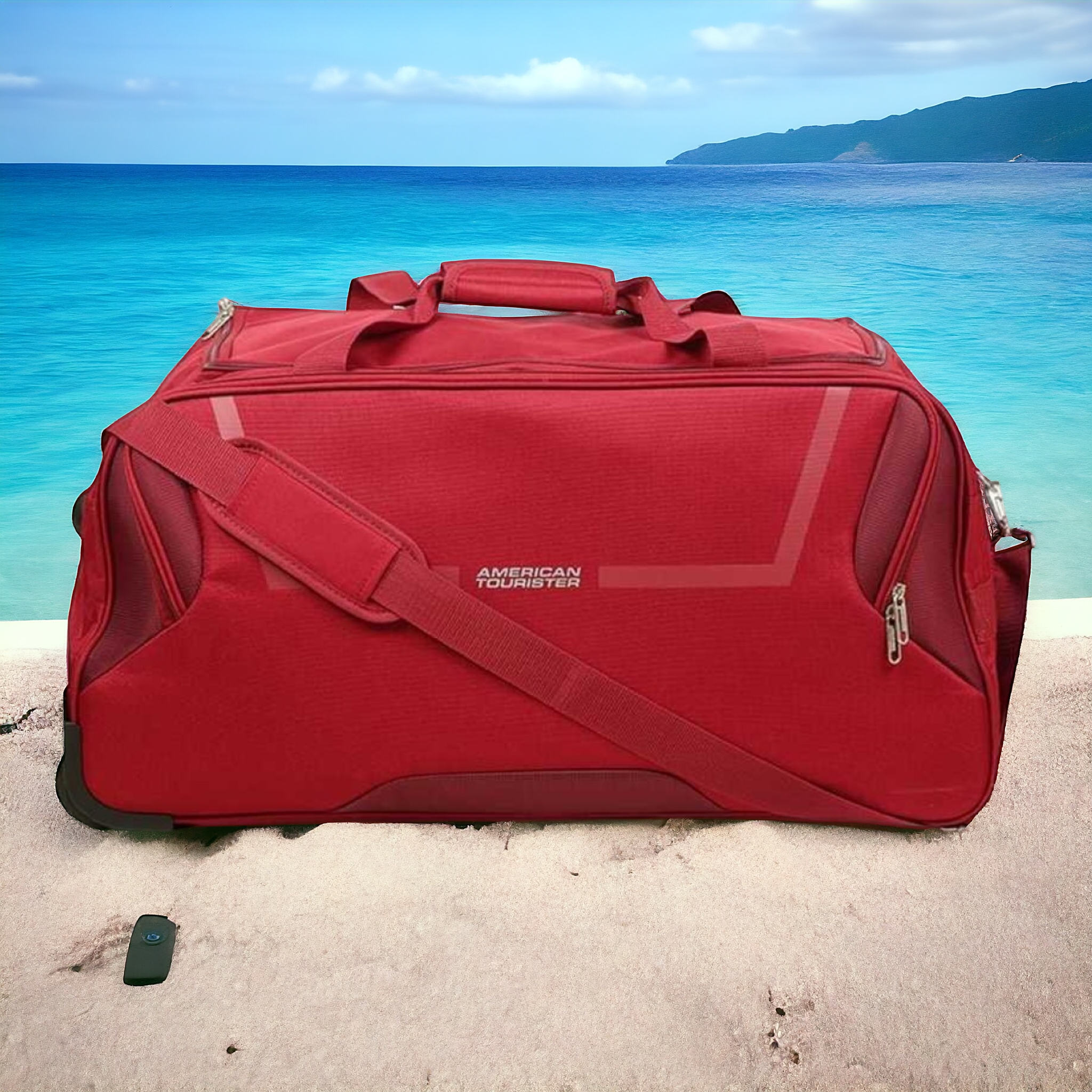 American Tourister Trolley Duffel Bag | Lightweight - Haris Luggage