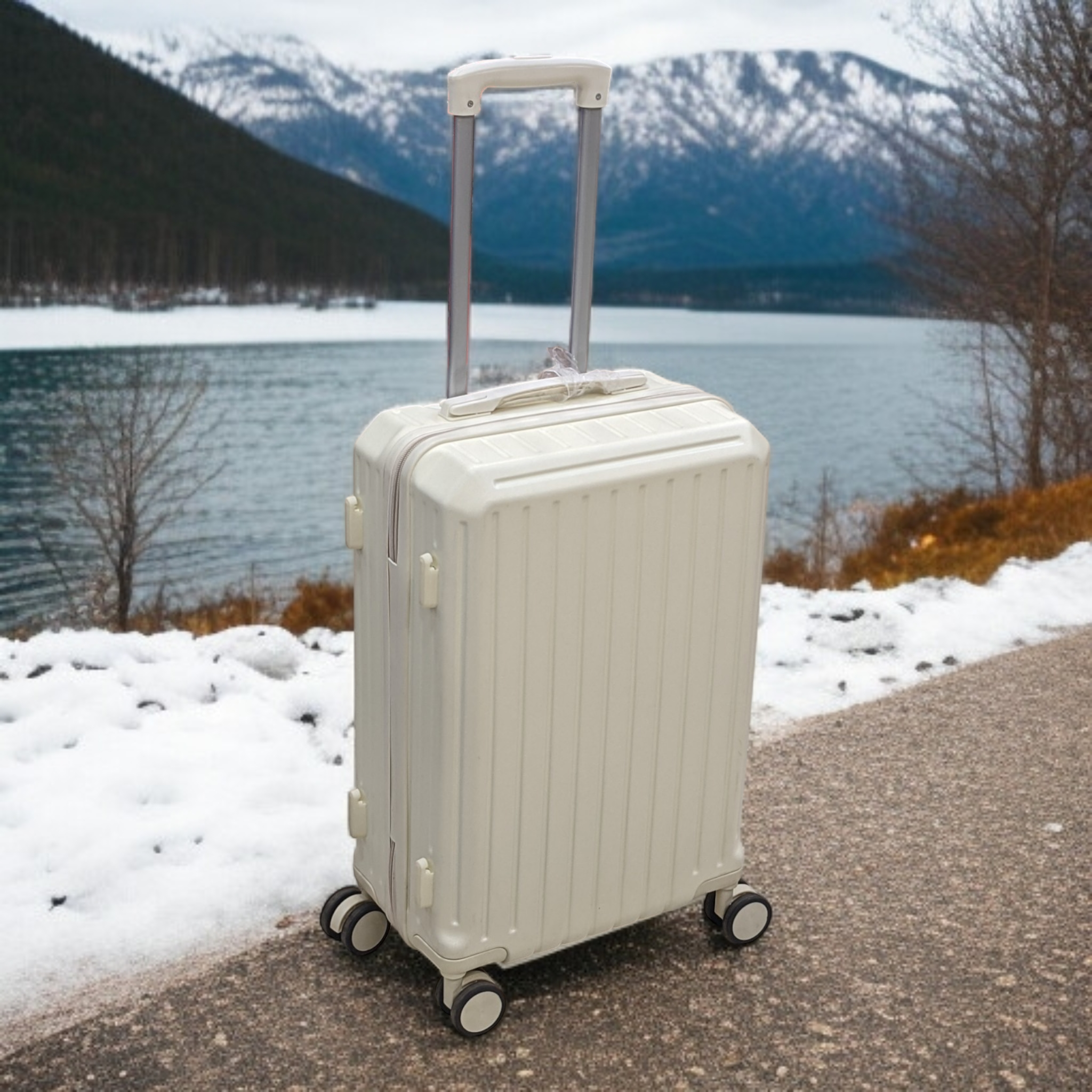 Cabin Trolley Luggage| Completely Silent Wheels | Glass Holder Feature