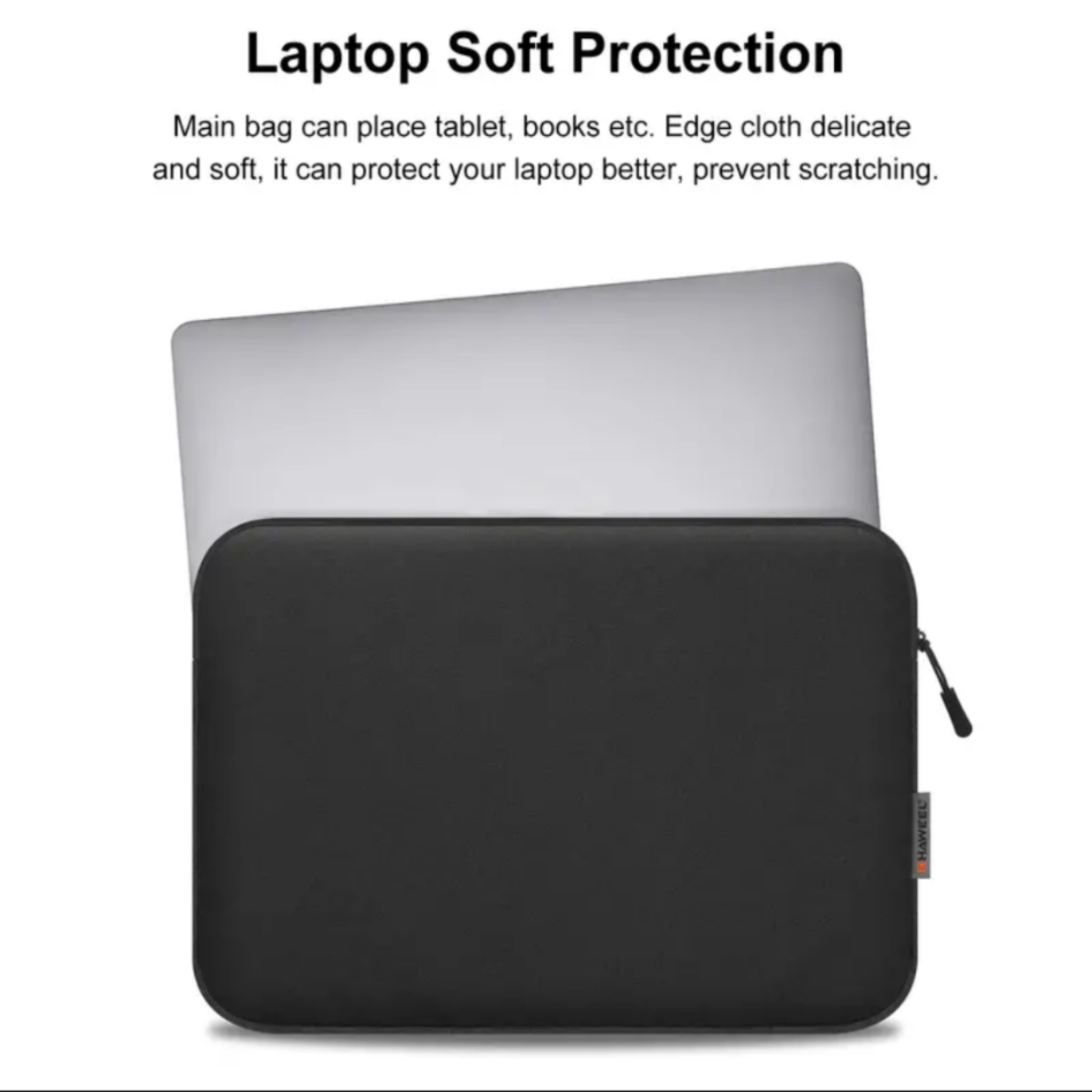 Haweel Black Laptop Sleeve | Perfect Fit for 15-Inch Laptops - Haris Luggage