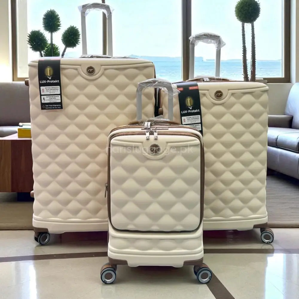 It Indulging Luggage | Premium Choice Beige / Complete 3pcs Set