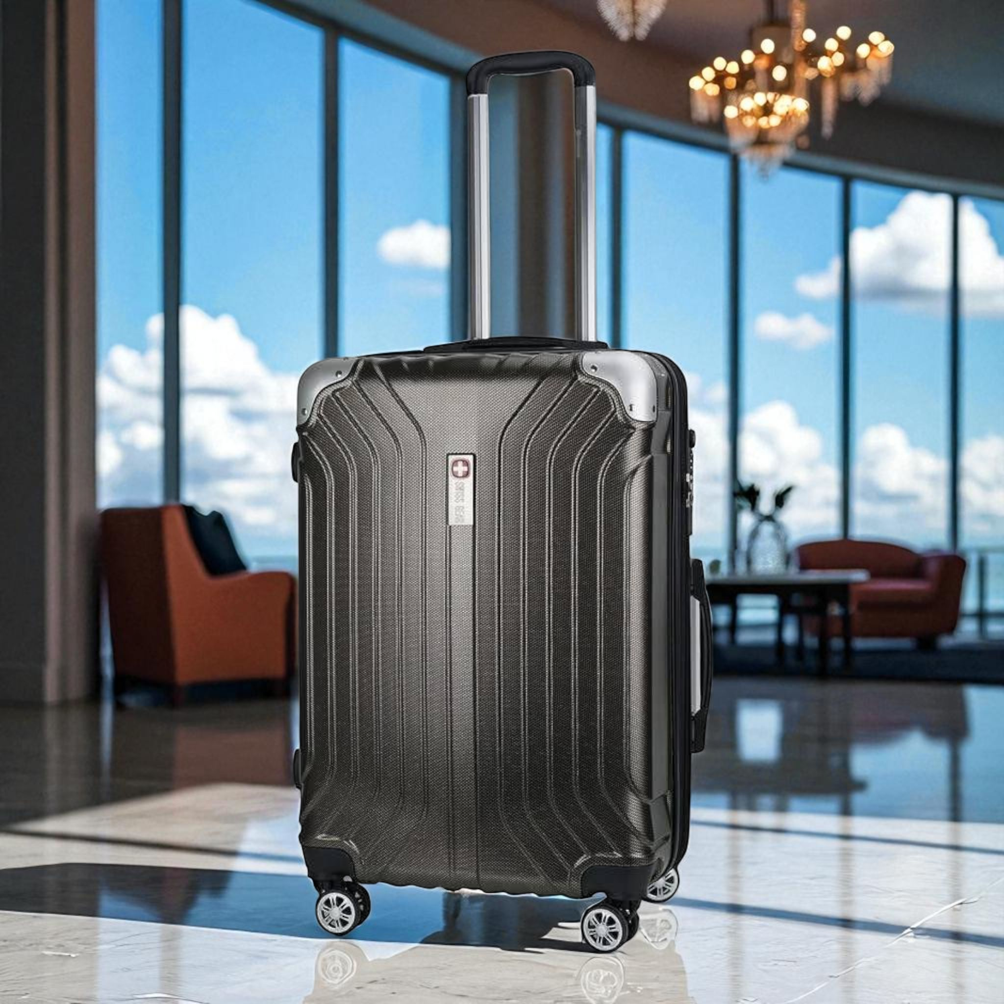 Swiss Gear Luggage | Laptop Compartment | Lightweight | TSA Approved - Haris Luggage