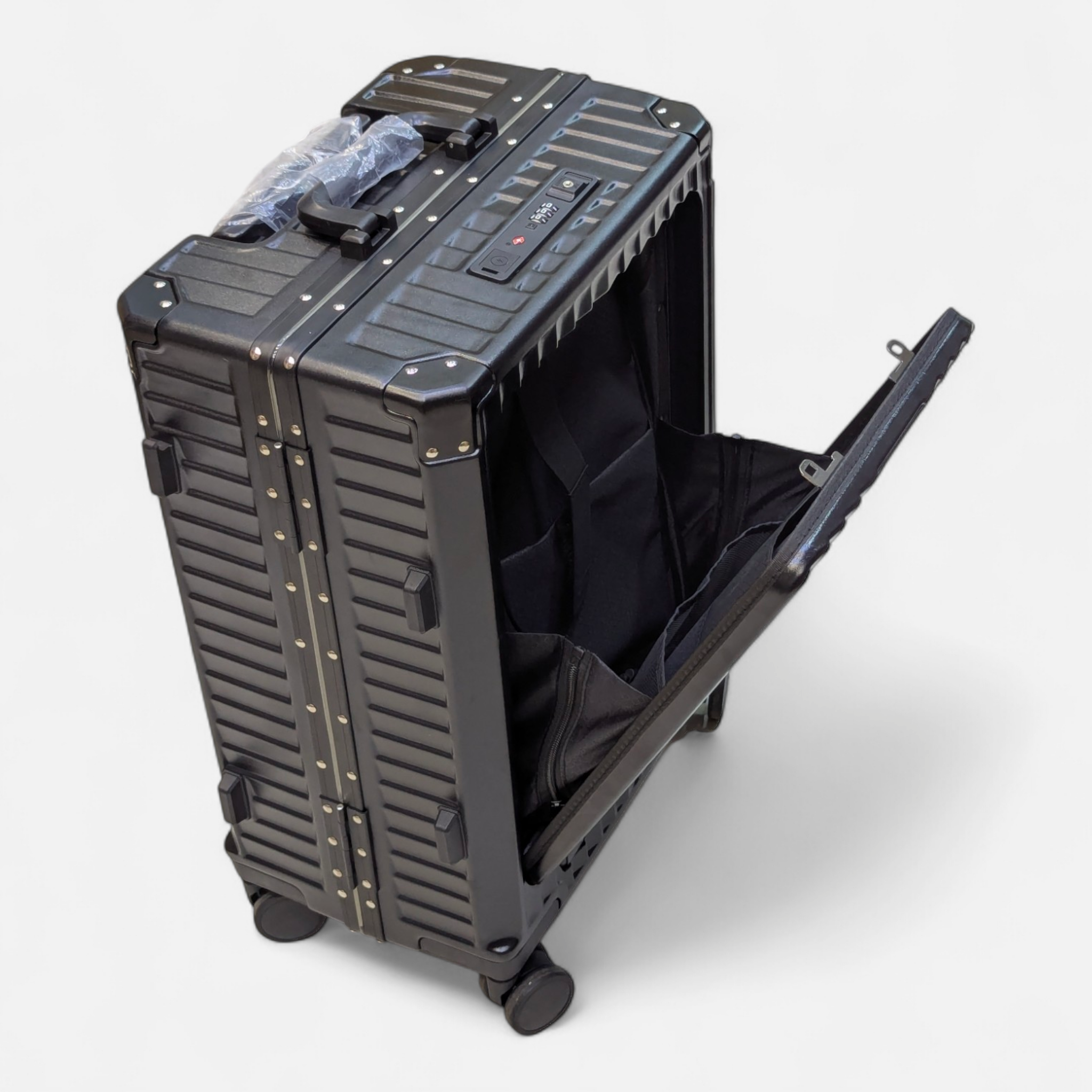 Fashion Premium Aluminum Style Cabin Luggage | Polycarbonate | Automatic TSA Lock