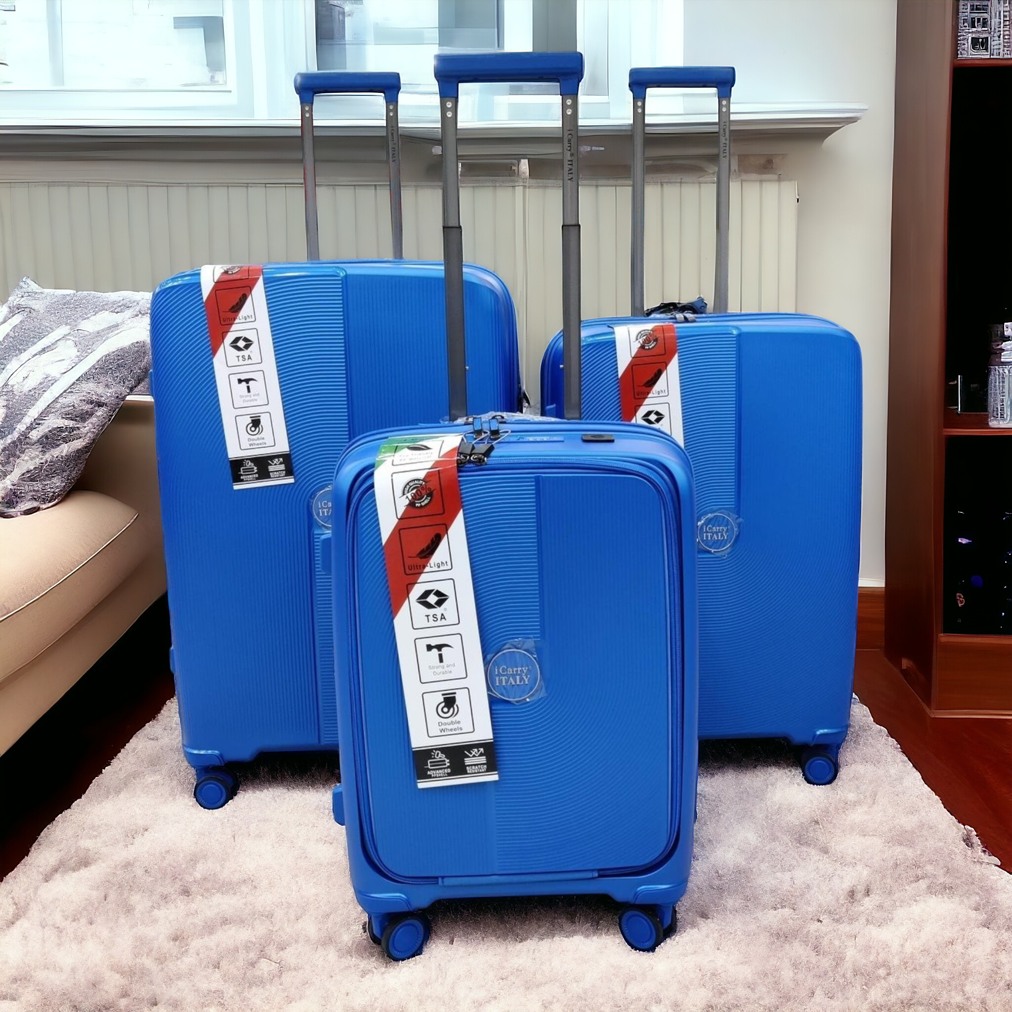 ICarry Italy - Front Opening | Laptop Compartment - Haris Luggage