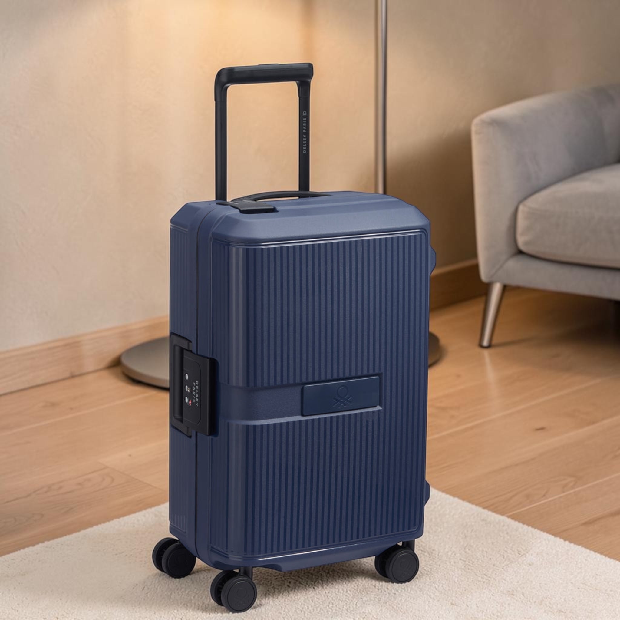 Delsey Paris x Benetton Hardside Luggage - Navy Blue