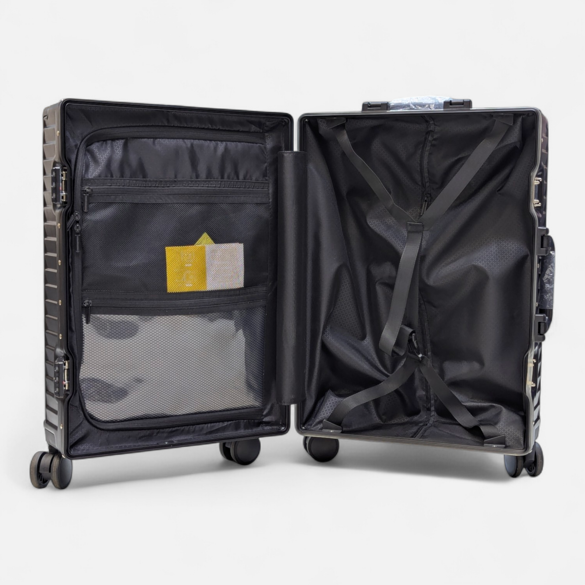 Fashion Premium Aluminum Style Cabin Luggage | Polycarbonate | Automatic TSA Lock