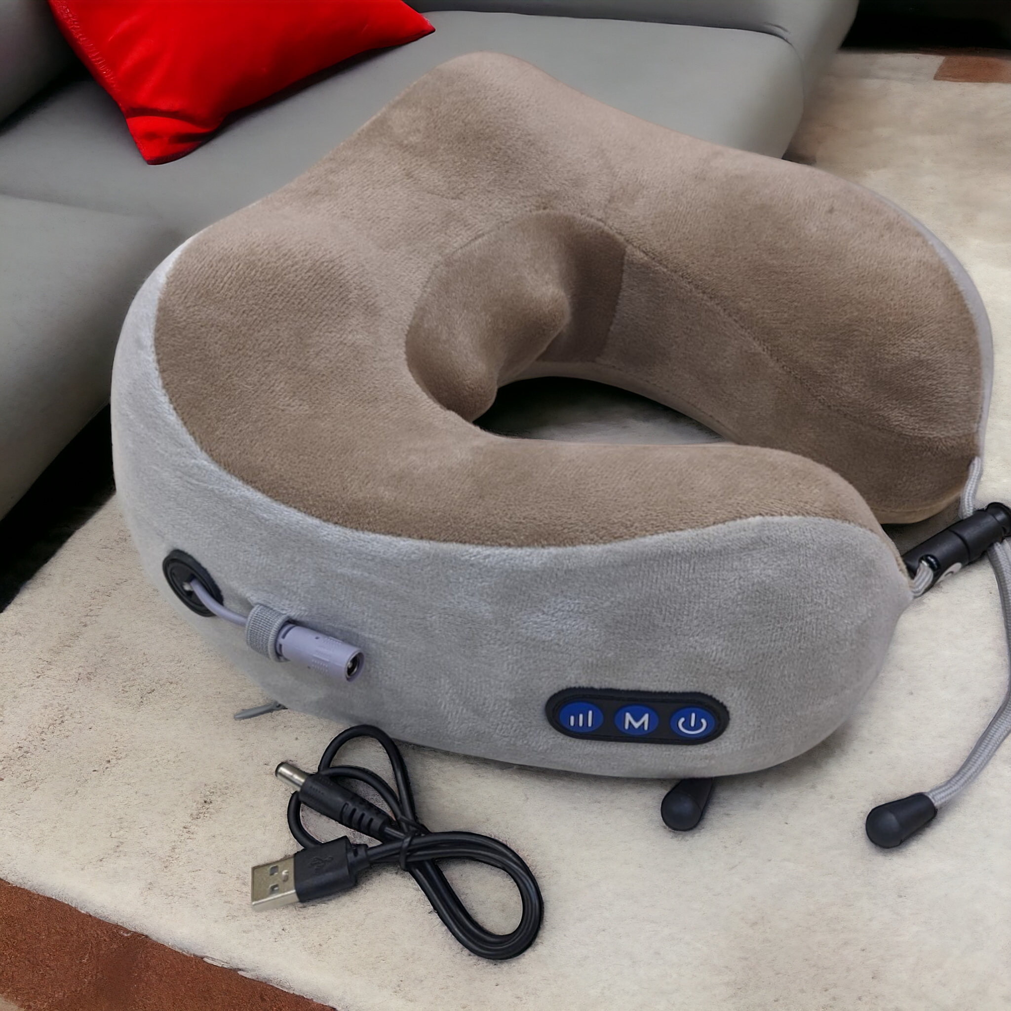 Ultra Soft Travel Neck Pillow with Smart Massager | Pain Relief - Haris Luggage