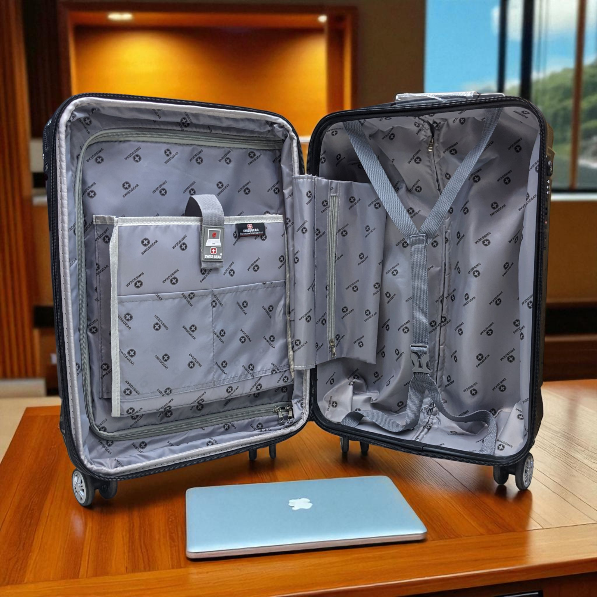 Swiss Gear Luggage | Laptop Compartment | Lightweight | TSA Approved - Haris Luggage