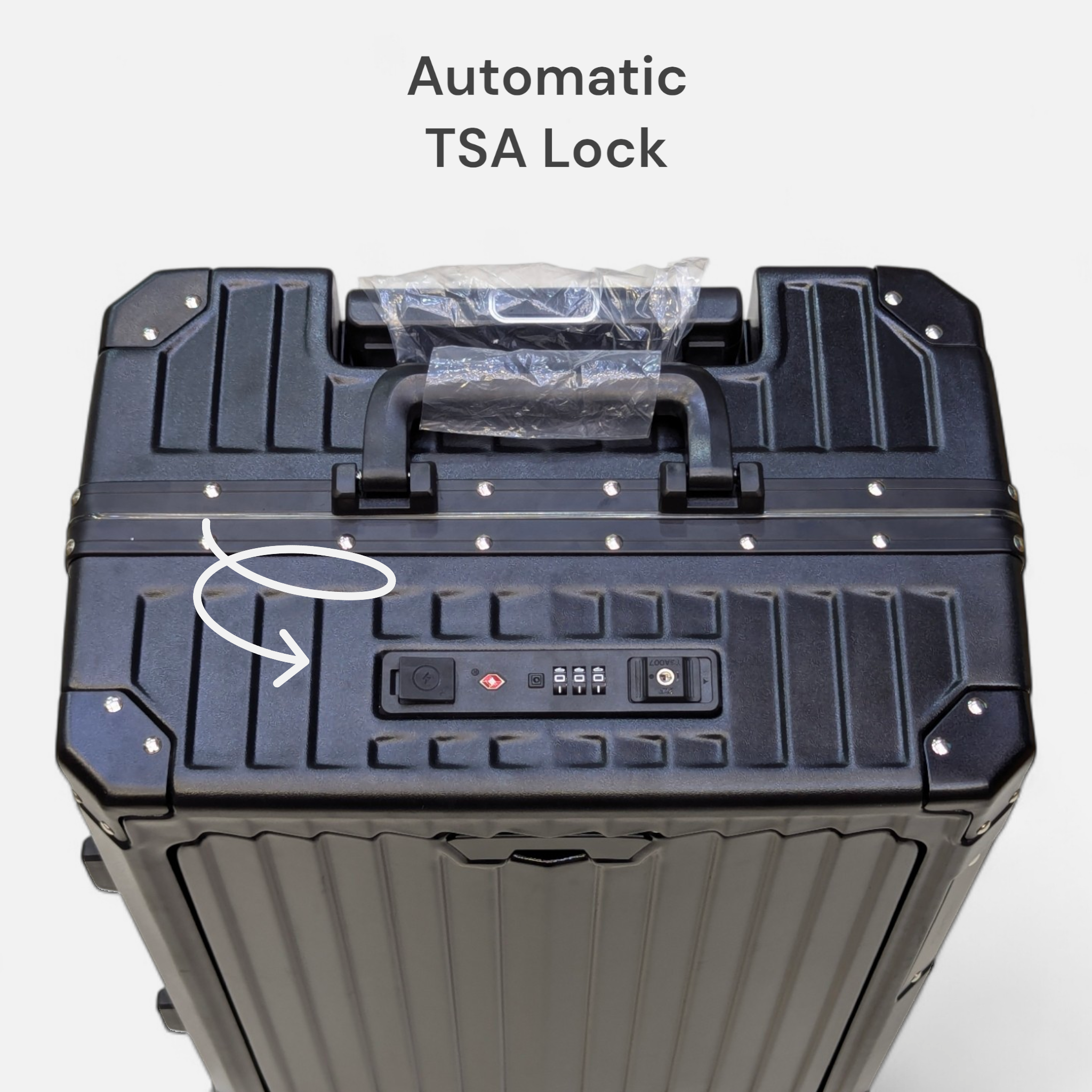 Fashion Premium Aluminum Style Cabin Luggage | Polycarbonate | Automatic TSA Lock