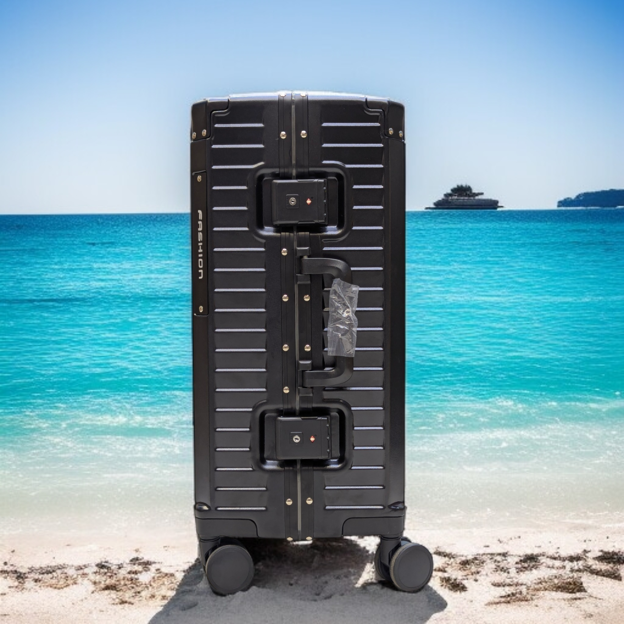 Fashion Premium Aluminum Style Cabin Luggage | Polycarbonate | Automatic TSA Lock