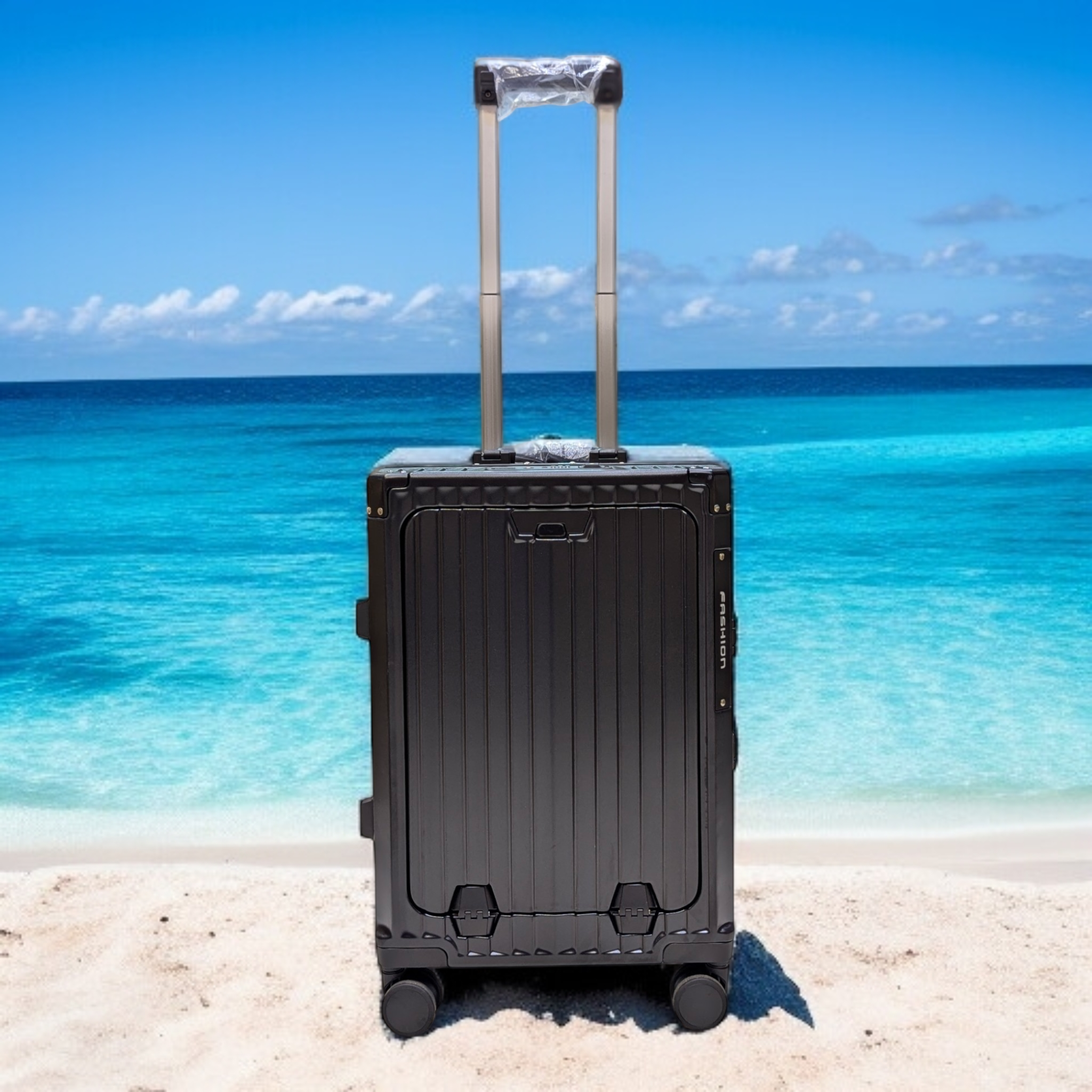 Fashion Premium Aluminum Style Cabin Luggage | Polycarbonate | Automatic TSA Lock