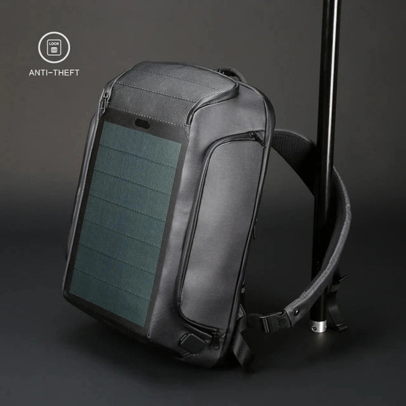 Haris Luggage solar charging backpack Pakistan with anti-theft features and sleek design