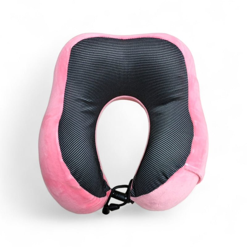 Haris Luggage Pink Travel Neck Pillow for Flights with Soft Fabric for Comfortable Travel
