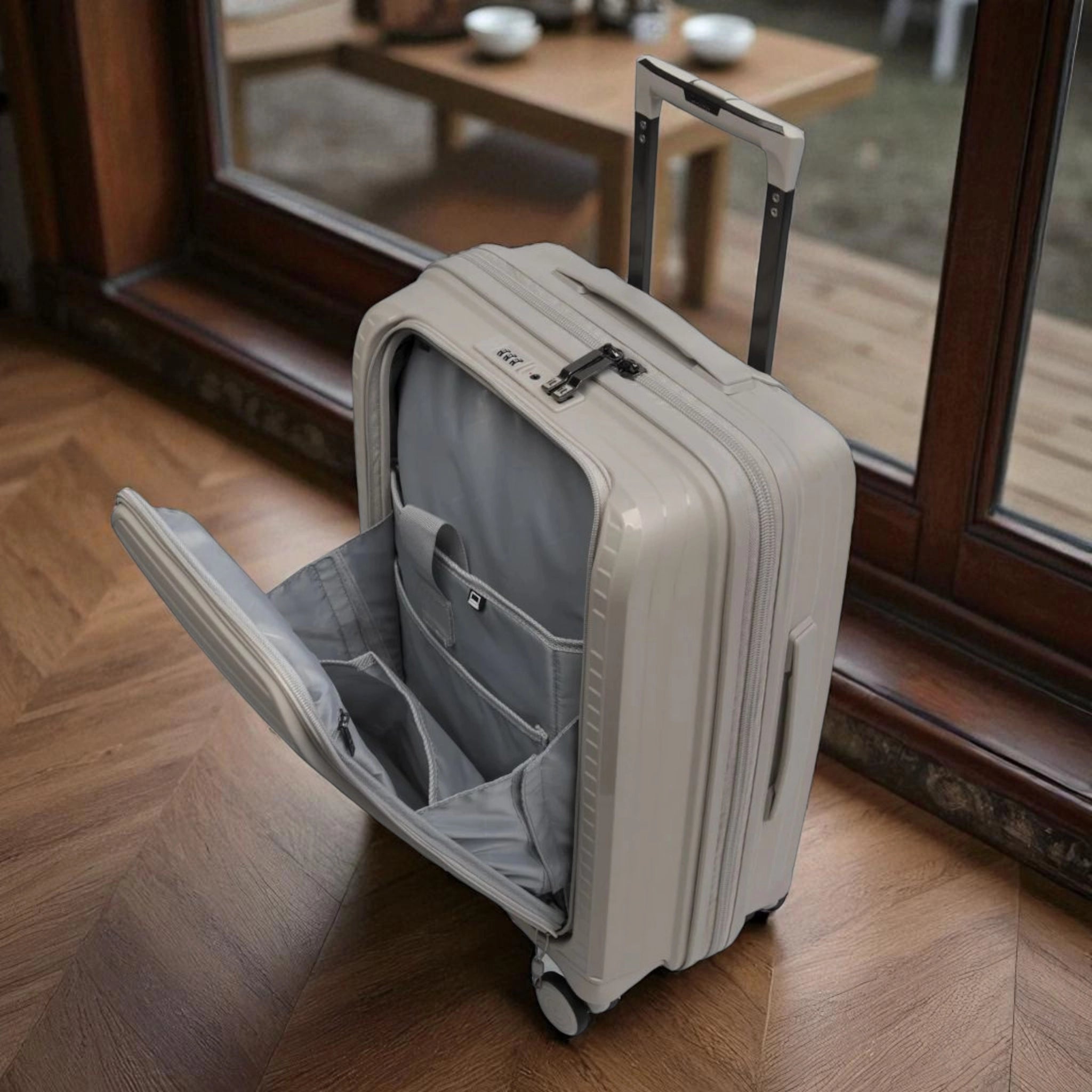 Haris luggage TSA approved 360 spinner suitcase with spacious interior and multiple pockets for easy organization