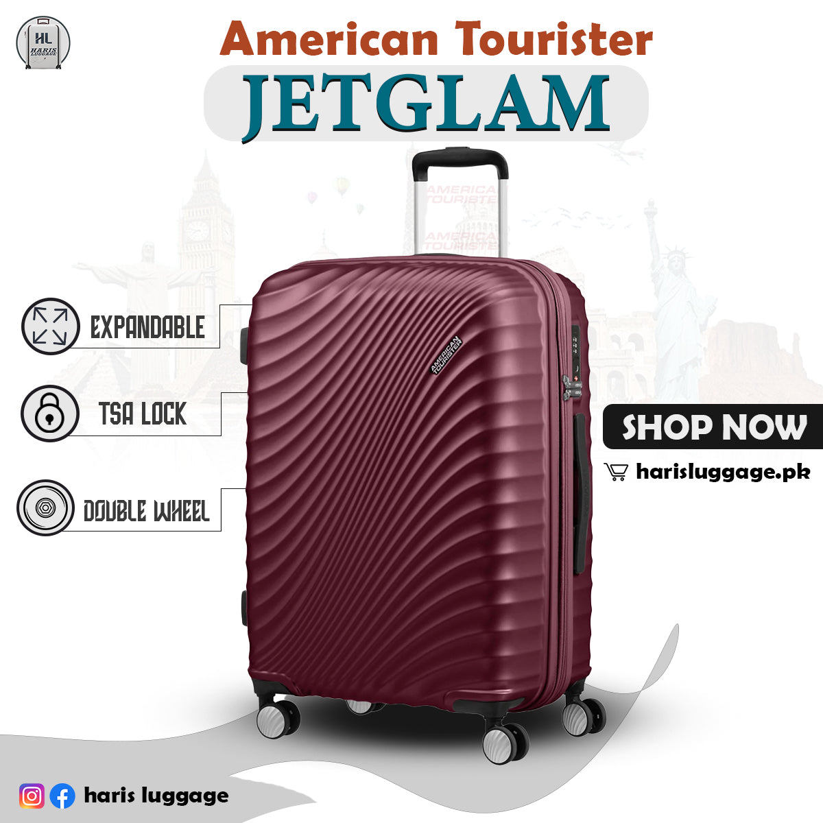 American Tourister Jetglam-Haris Luggage