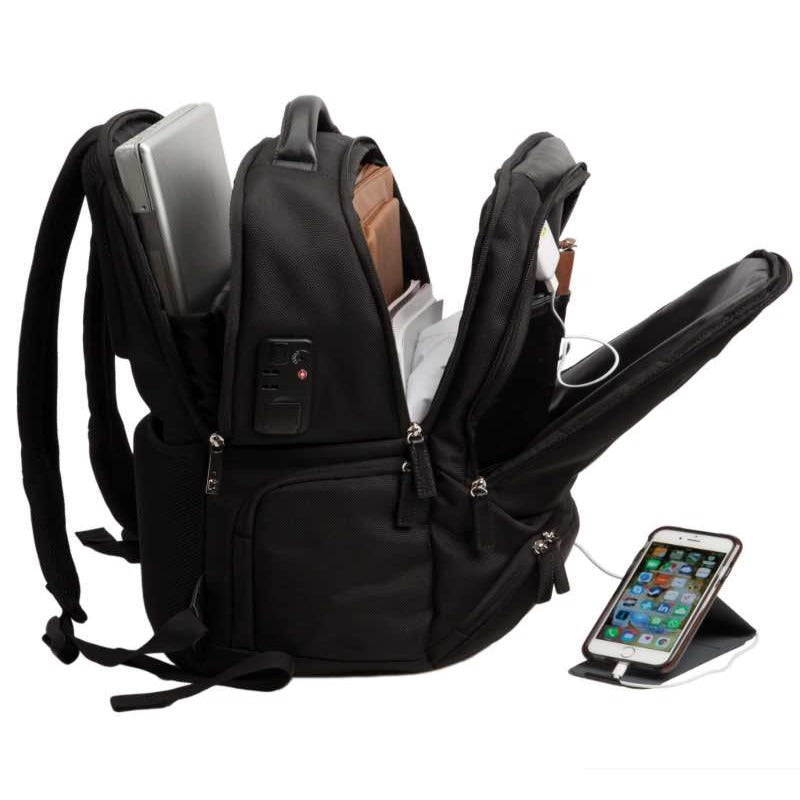 Numinous London Finger Print Backpack-Haris Luggage