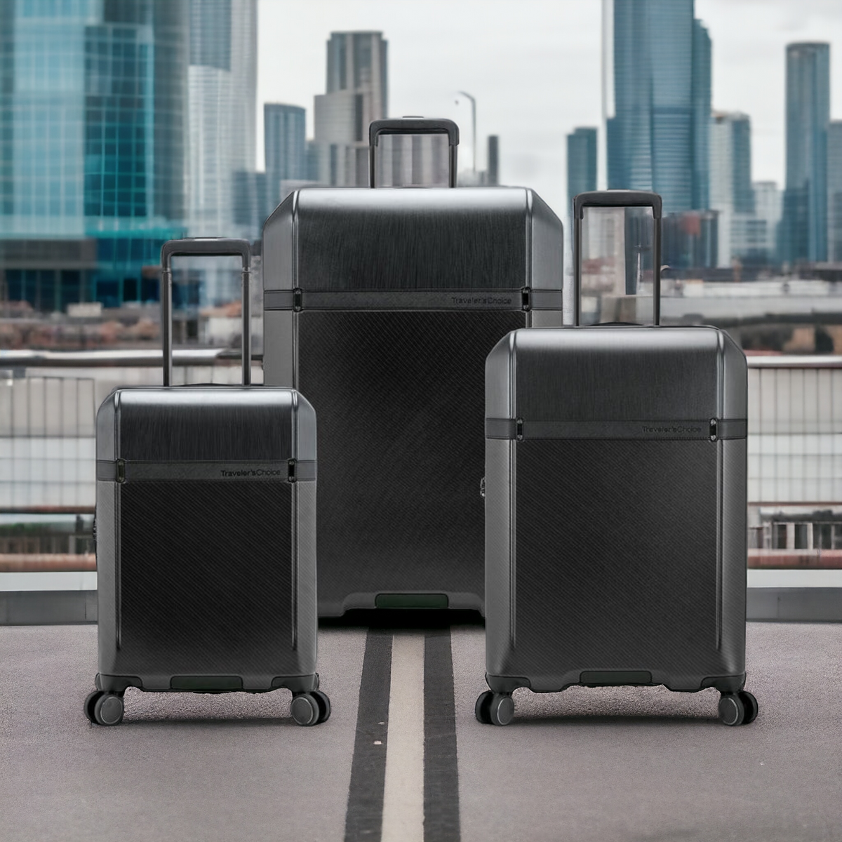 Traveler's Choice Vulkan Luggage | Premium ABS+PC Hard Shell Travel Case - Haris Luggage