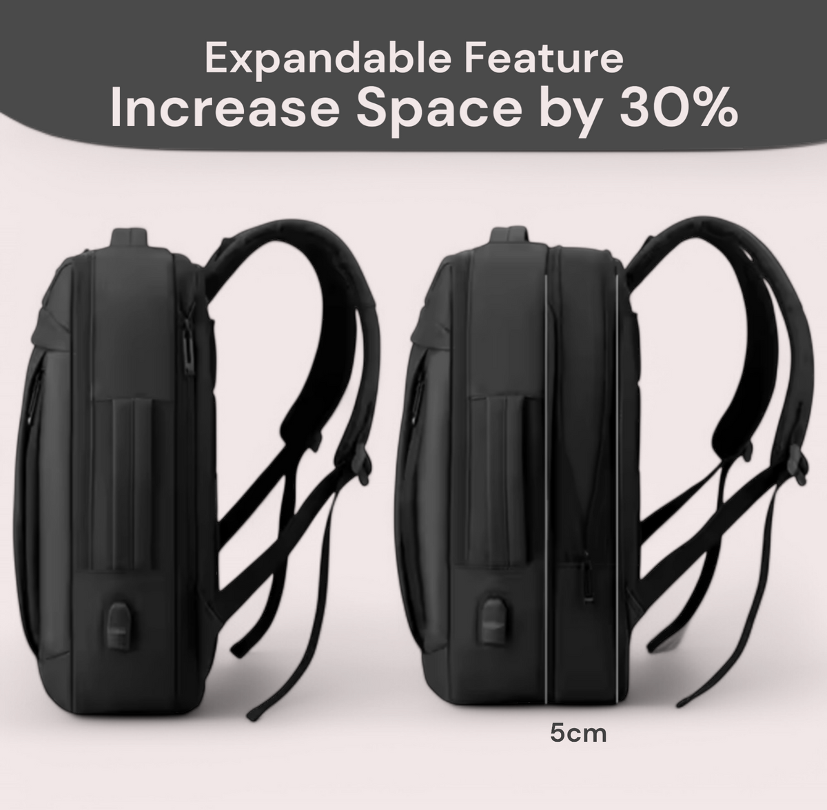Travelling & Laptop Backpack | Expandable | HL 36403 - Haris Luggage