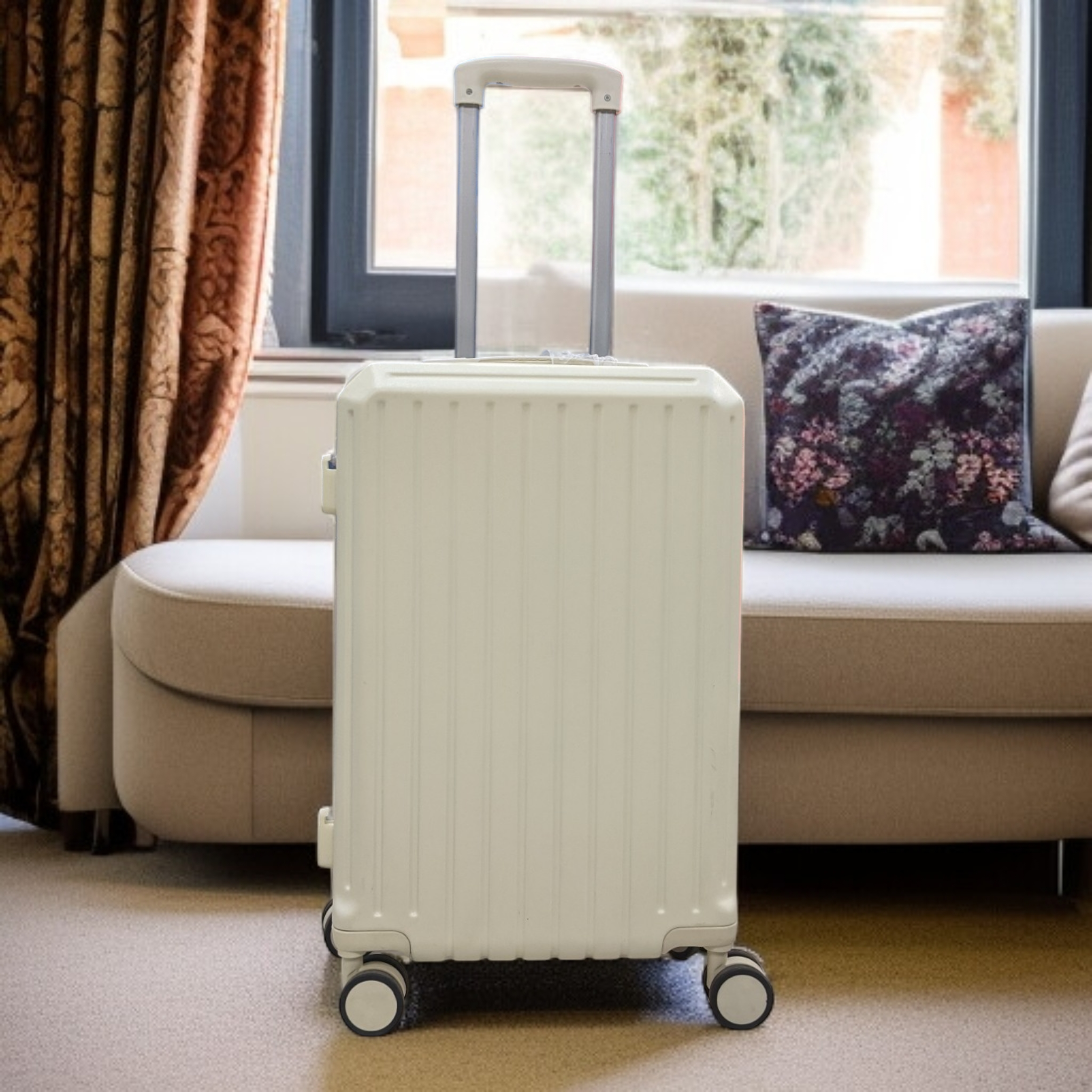 Cabin Trolley Luggage| Completely Silent Wheels | Glass Holder Feature