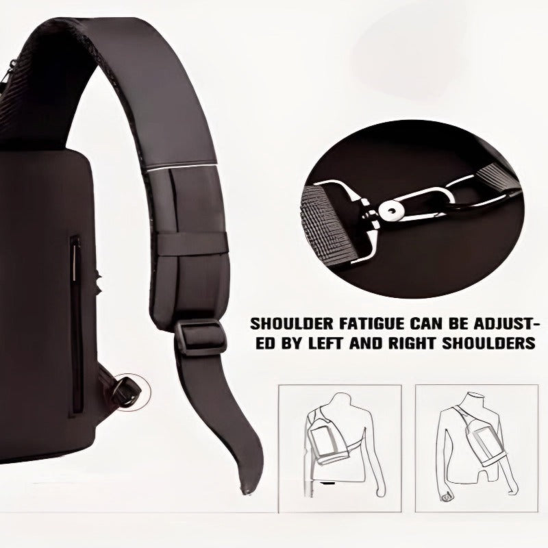 Haris Luggage cross body travel pouch with adjustable shoulder strap for comfort and convenience