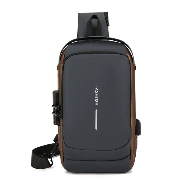 Haris Luggage cross body travel pouch in dark blue with adjustable strap and stylish design