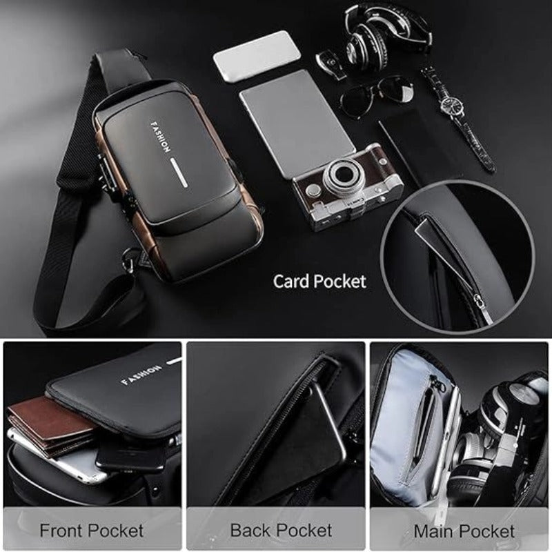 Haris Luggage cross body travel pouch with multiple pockets for convenience and organization