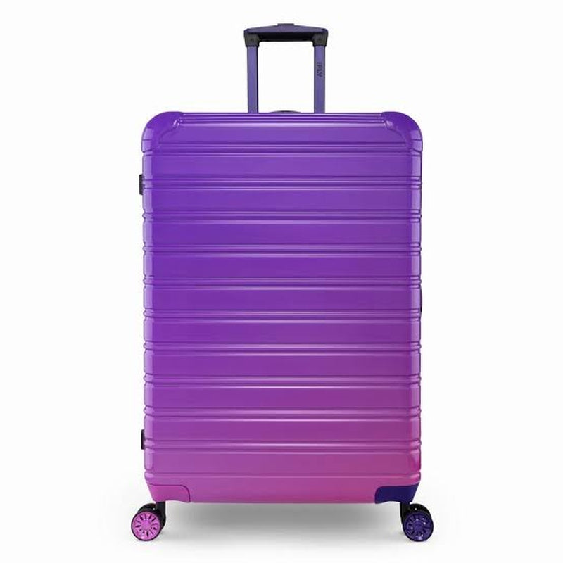 IFLY FIBERTECH suitcase Pakistan in gradient purple design with smooth wheels and retractable handle