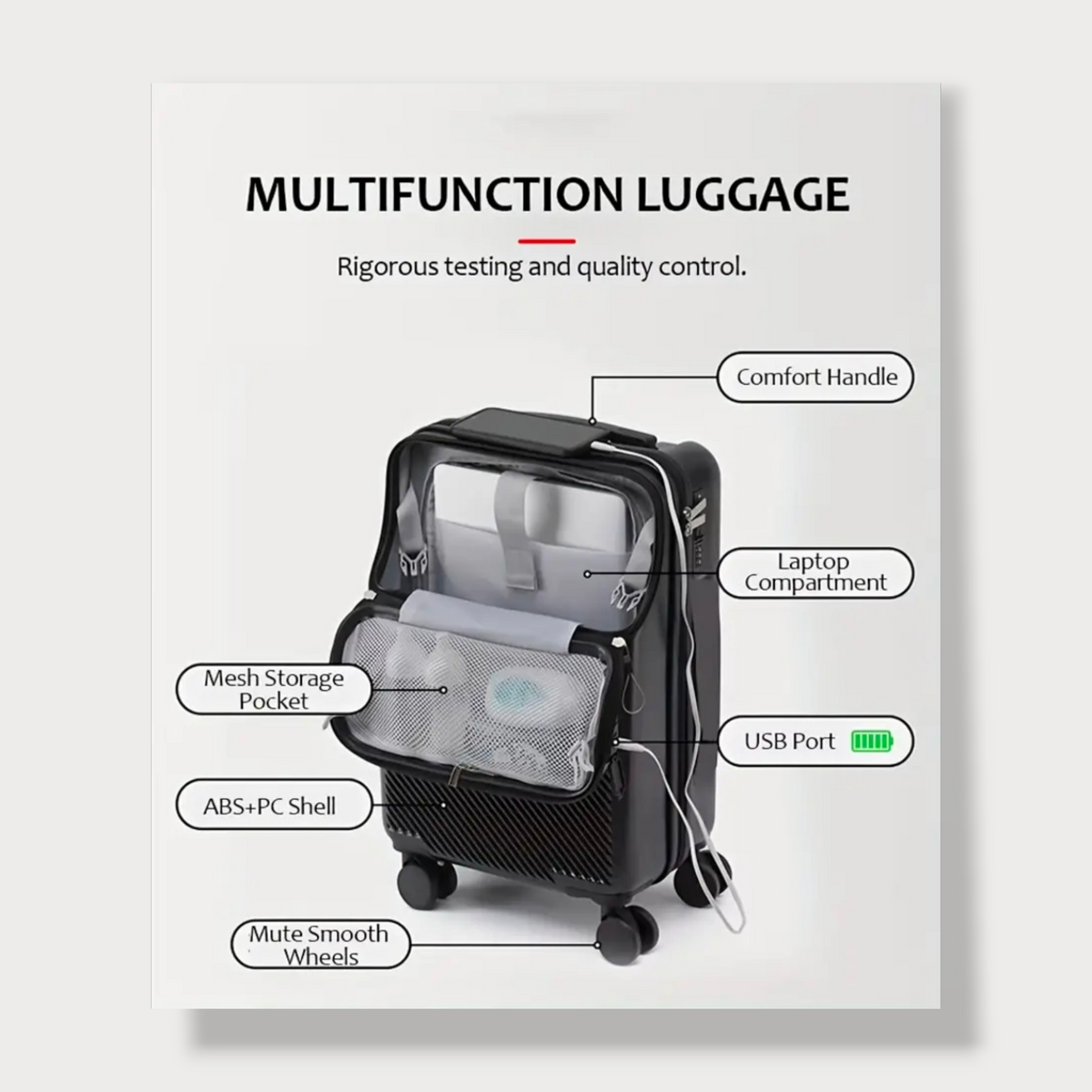 Aluminum Style Premium Luggage | Front Opening | HL 11995 - Haris Luggage