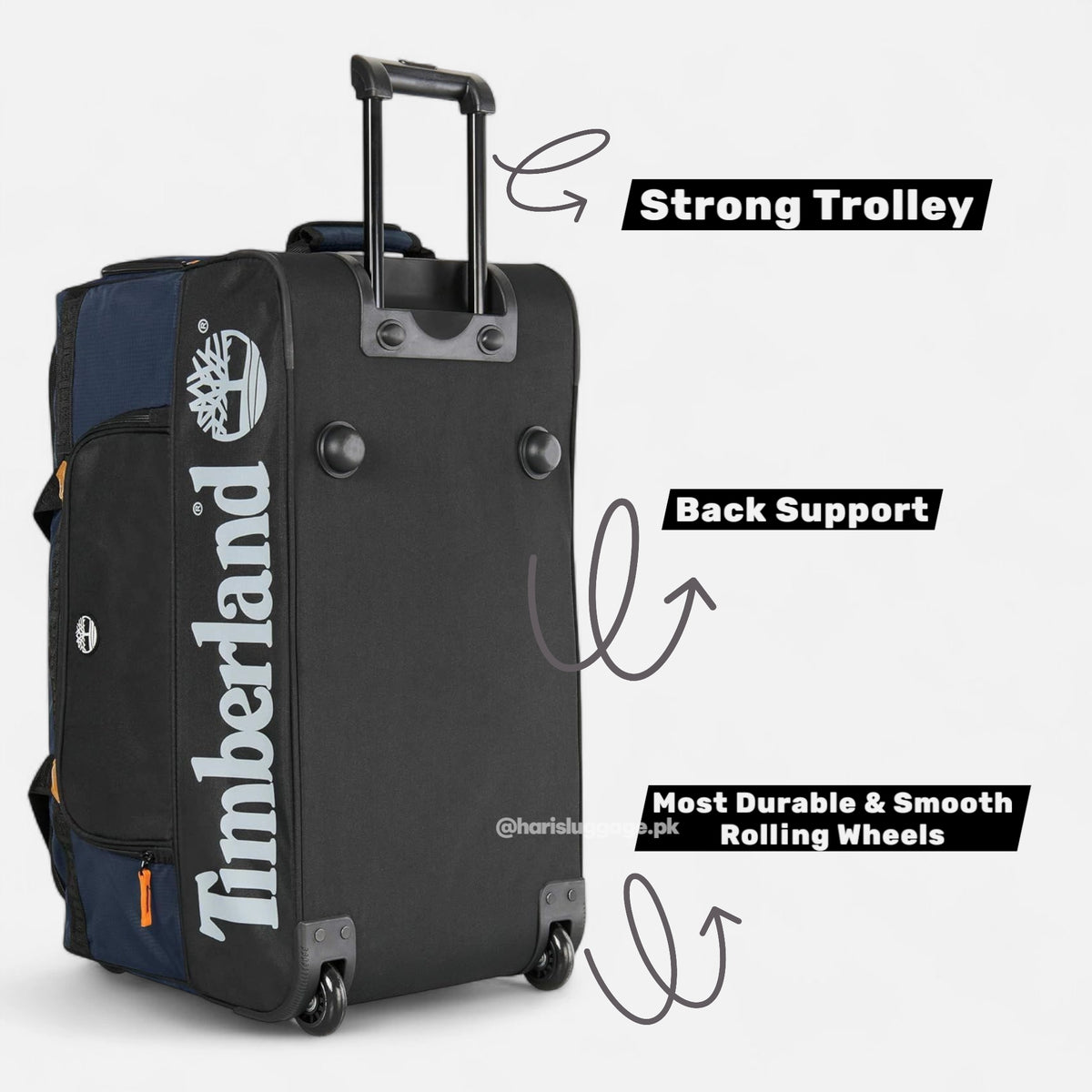 Original Timberland Trolley Duffel Bag | Spacious & Durable Premium Choice