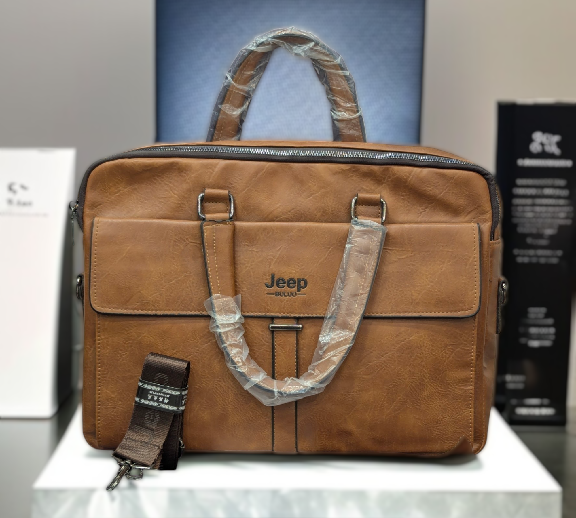 Jeep File Bag with Shoulder Strap | Premium Quality | up-to 15 Inch Laptop Space. - Haris Luggage