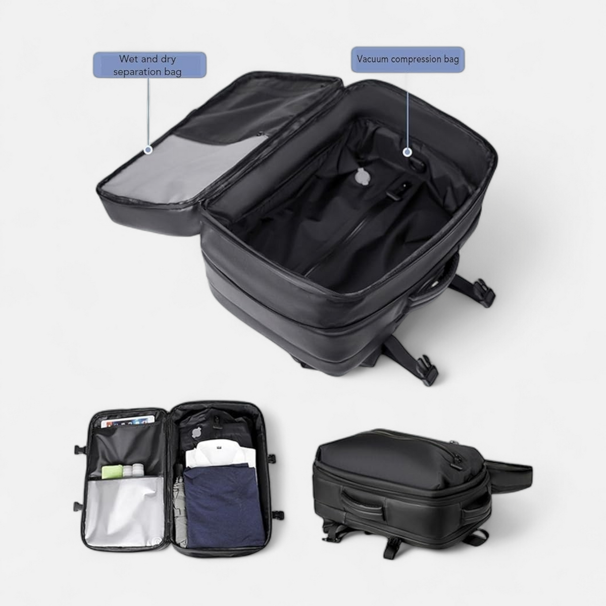 Vaccum Backpack for Traveling | Premium Quality | HL 71820 | Vaccum Pump Included - Haris Luggage