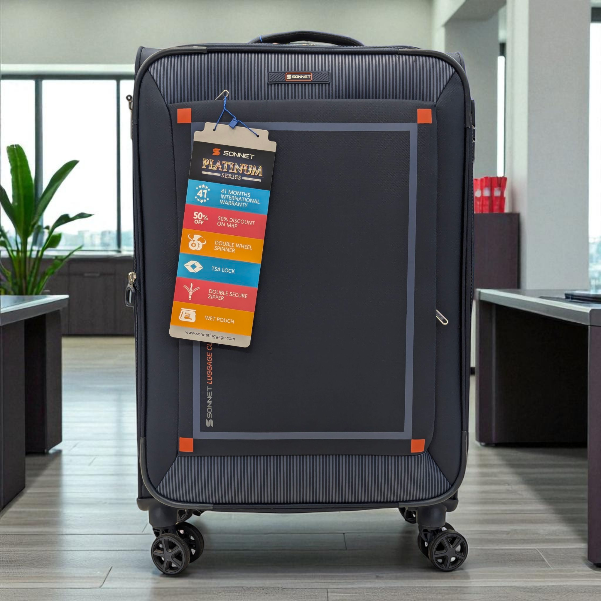 Sonnet Soft Luggage | TSA Approved Lock | Lightweight - Haris Luggage
