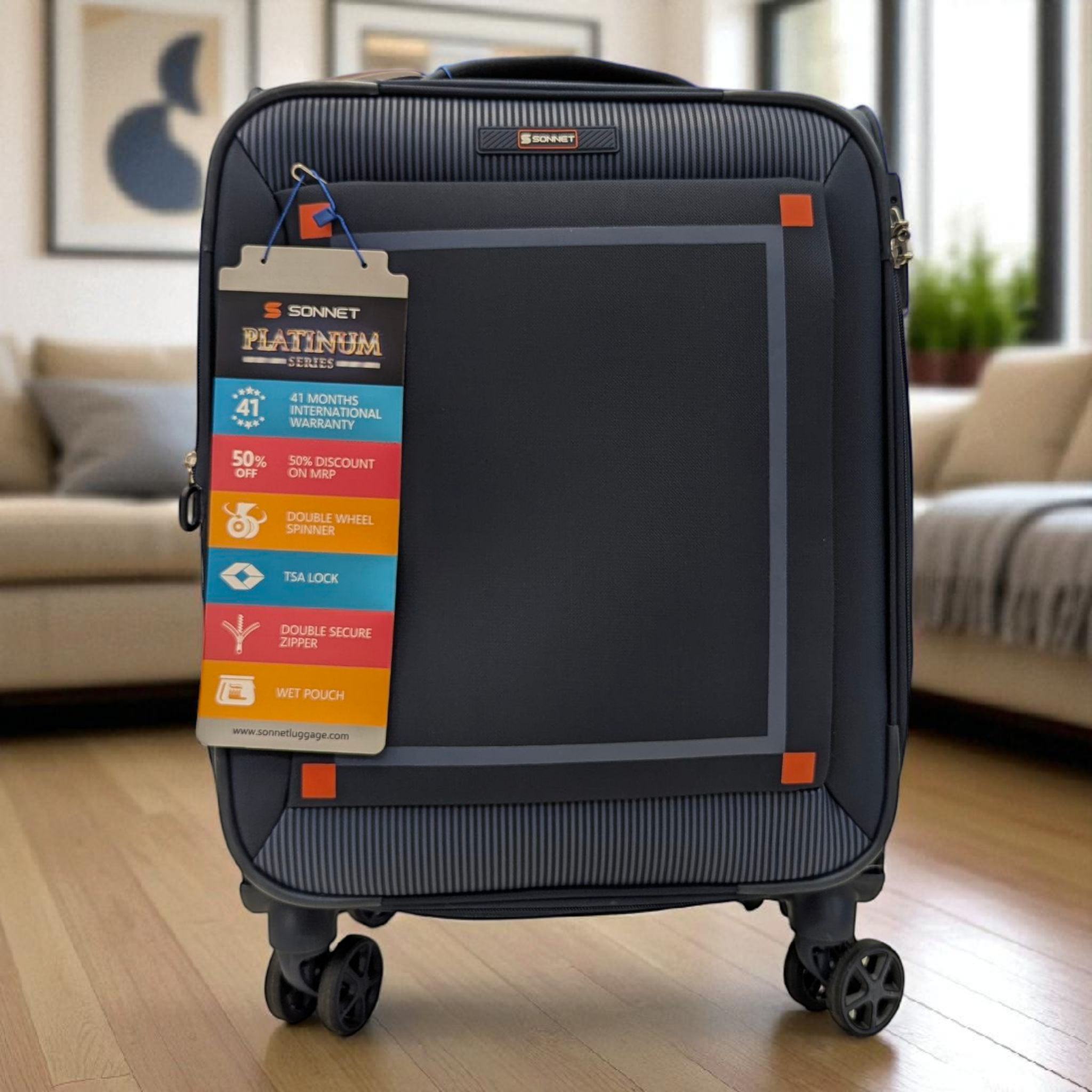 Sonnet Soft Luggage | TSA Approved Lock | Lightweight - Haris Luggage