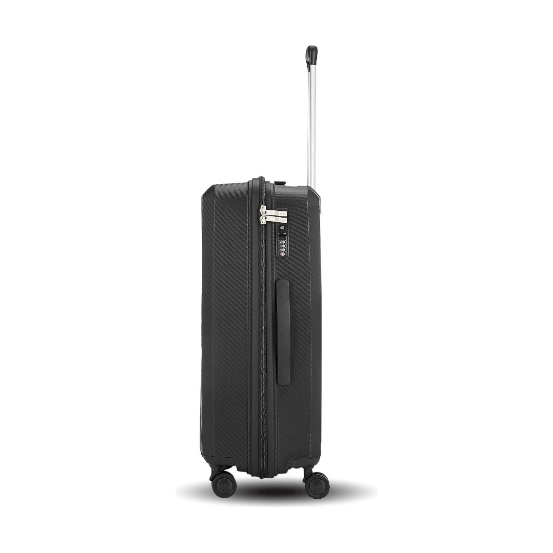 VIP Xlite PP luggage Pakistan in sleek black with smooth-rolling wheels and retractable handle