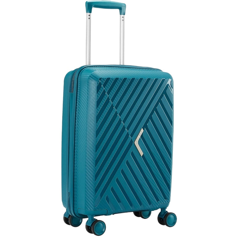Haris Luggage VIP Xlite PP luggage Pakistan in teal with smooth-rolling wheels and a stylish design